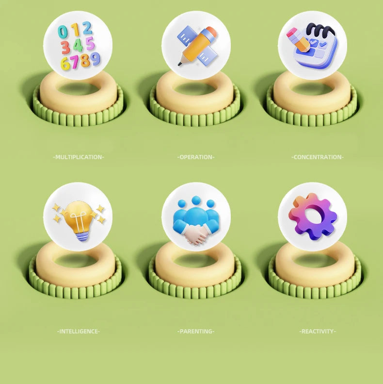 Fun Learning Wall Hanging 99 Multiplication Learning Disk Magnetic Chess 99 Mnemonic Table Practice Cards Toy Flag