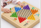 Gozi Chess Flying Chess Checkers Children's Edition Multi-function Chess Board Multi-in-One Chess Educational Toys Primary