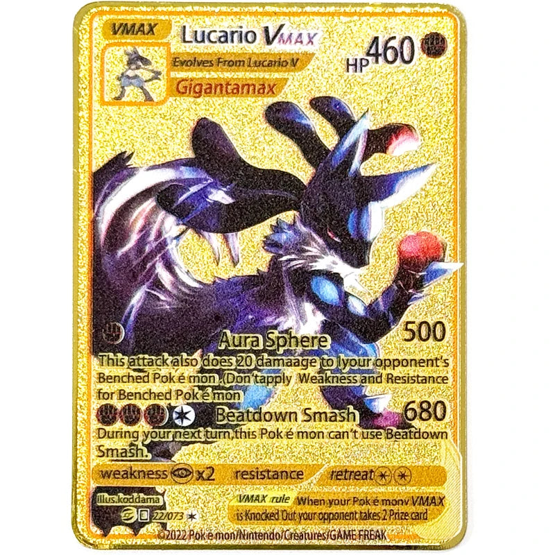 Anime Cartoon Pocket English Metal Card Mewtwo Vmax GX EX Series Arceus Charizard Raichu Collection Battle Cards Children's Gift