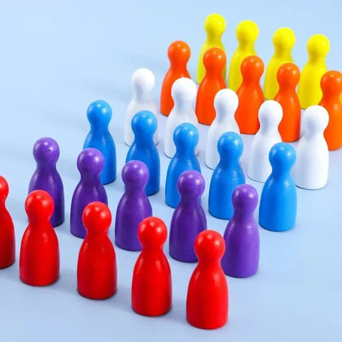 100 Pcs/Set 24*12mm Chess Pieces Board Games Accessories Marking Color Wooden Pieces