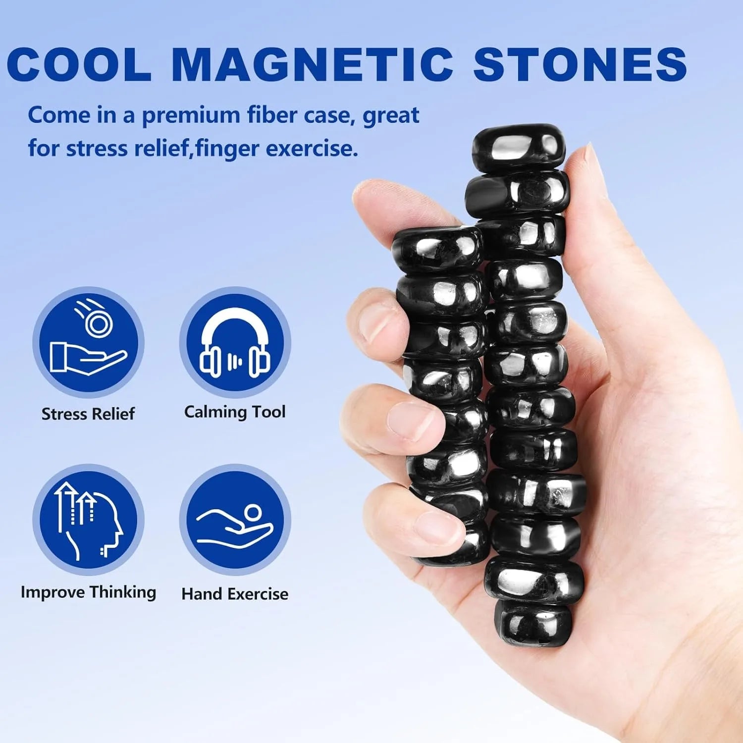 Magnet Chess Game Stones,Anti Stress Antistress Relief Fidget Toys Magnetic Stone for Adults ADHD Autism Fridge Sticker Desk EDC