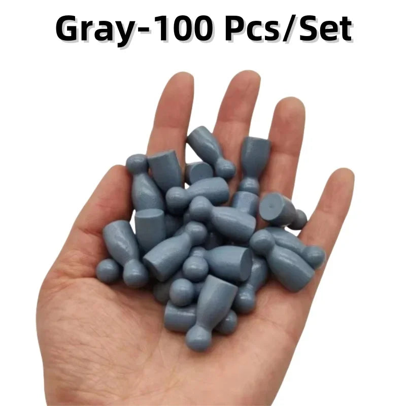 100 Pcs/Set 24*12mm Chess Pieces Board Games Accessories Marking Color Wooden Pieces