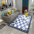 International Chess Flying Chess Carpet Kids Play Games Mat Child Carpet Area Rug Bedroom Living Room Floor Mat Non-Slip