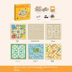 Gozi Chess Flying Chess Checkers Children's Edition Multi-function Chess Board Multi-in-One Chess Educational Toys Primary
