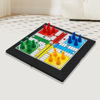 Classic Foldable Ludo Game Set Parent Child Interaction Strategy Game Flying Chess Board Game for Teens Kids