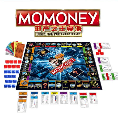 Party Game Monopoly Chess Deluxe Edition Toy Super Large Children's World Tour Classic Adult Board Game Real Estate King Puzzle