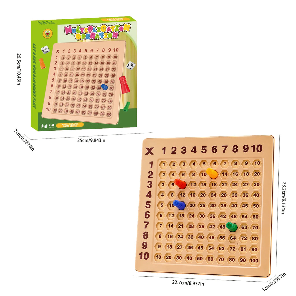 Fun Learning Wall Hanging 99 Multiplication Learning Disk Magnetic Chess 99 Mnemonic Table Practice Cards Toy Flag