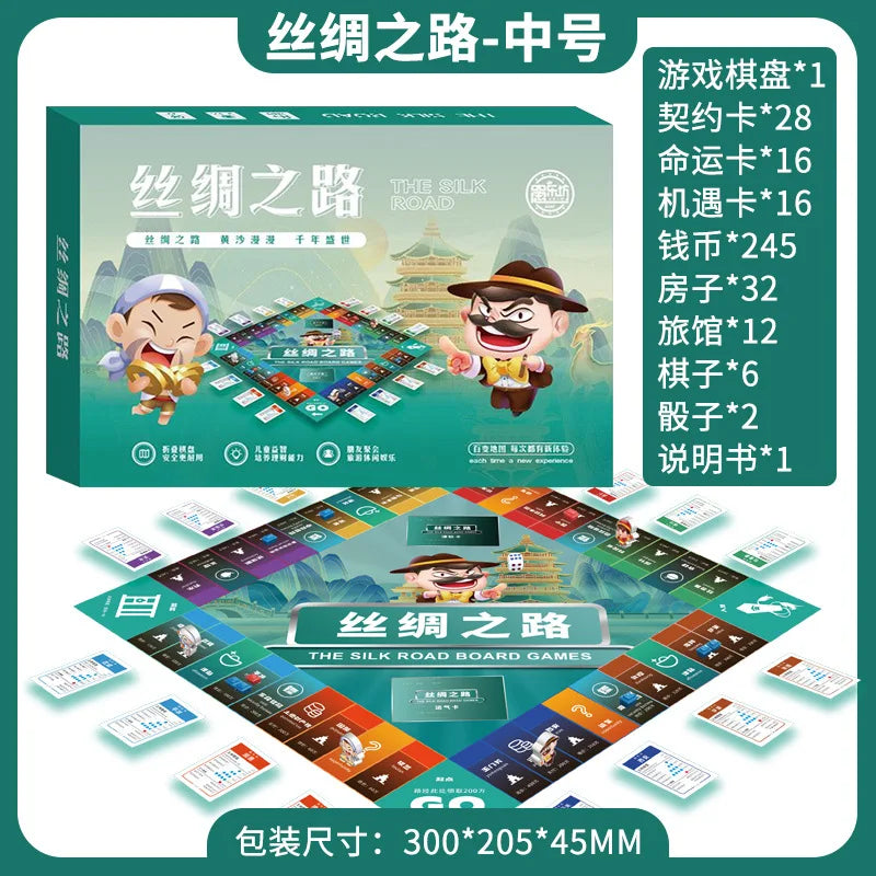 Rich Game Monopoly Kids Classic Deluxe Upgraded Super Large Adult Board Game Student Game World Tour