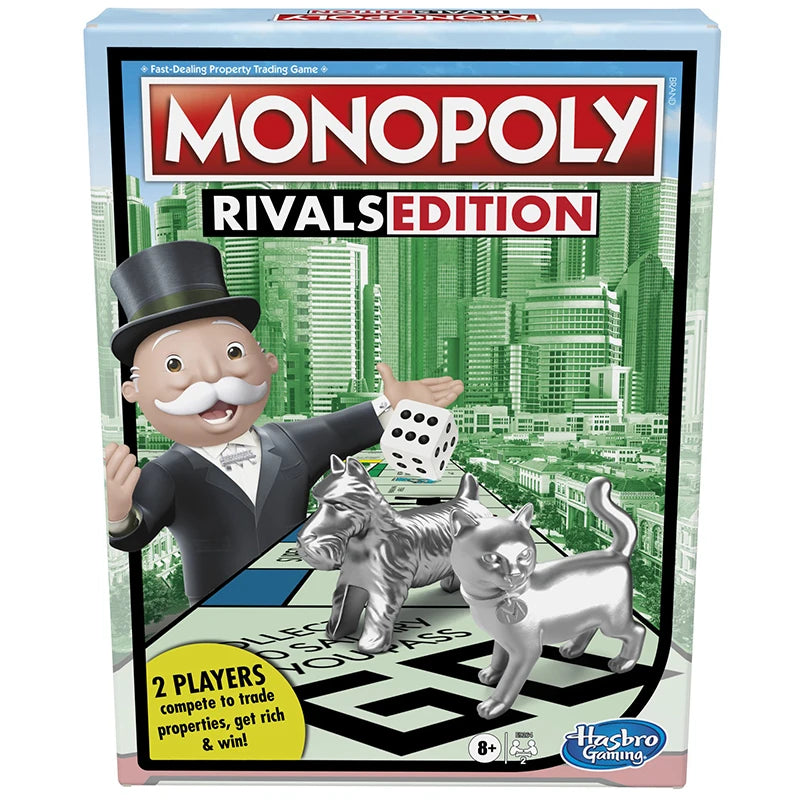 Hasbro Real Estate Tycoon Monopoly Rivals Portable Monopoly Two-player Battle Enhanced Edition Board Game