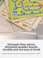 Wooden Chess Game Flying Checkers And Jumping Chess Two-In-One Interactive Parent-Child Tabletop Game Children's Educational Toy