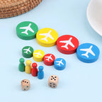 16 Chess Pieces + 1 Dice Flying Wooden Chess Pieces For Primary School Students Three-Dimensional Checkers For Games Accessories