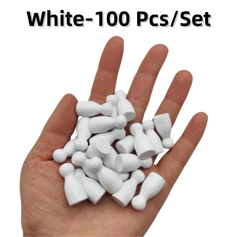 100 Pcs/Set 24*12mm Chess Pieces Board Games Accessories Marking Color Wooden Pieces