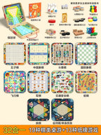 Wooden multi-functional chess board checkers flying chess Gozi chess multi-in-one board game parent-child interactive