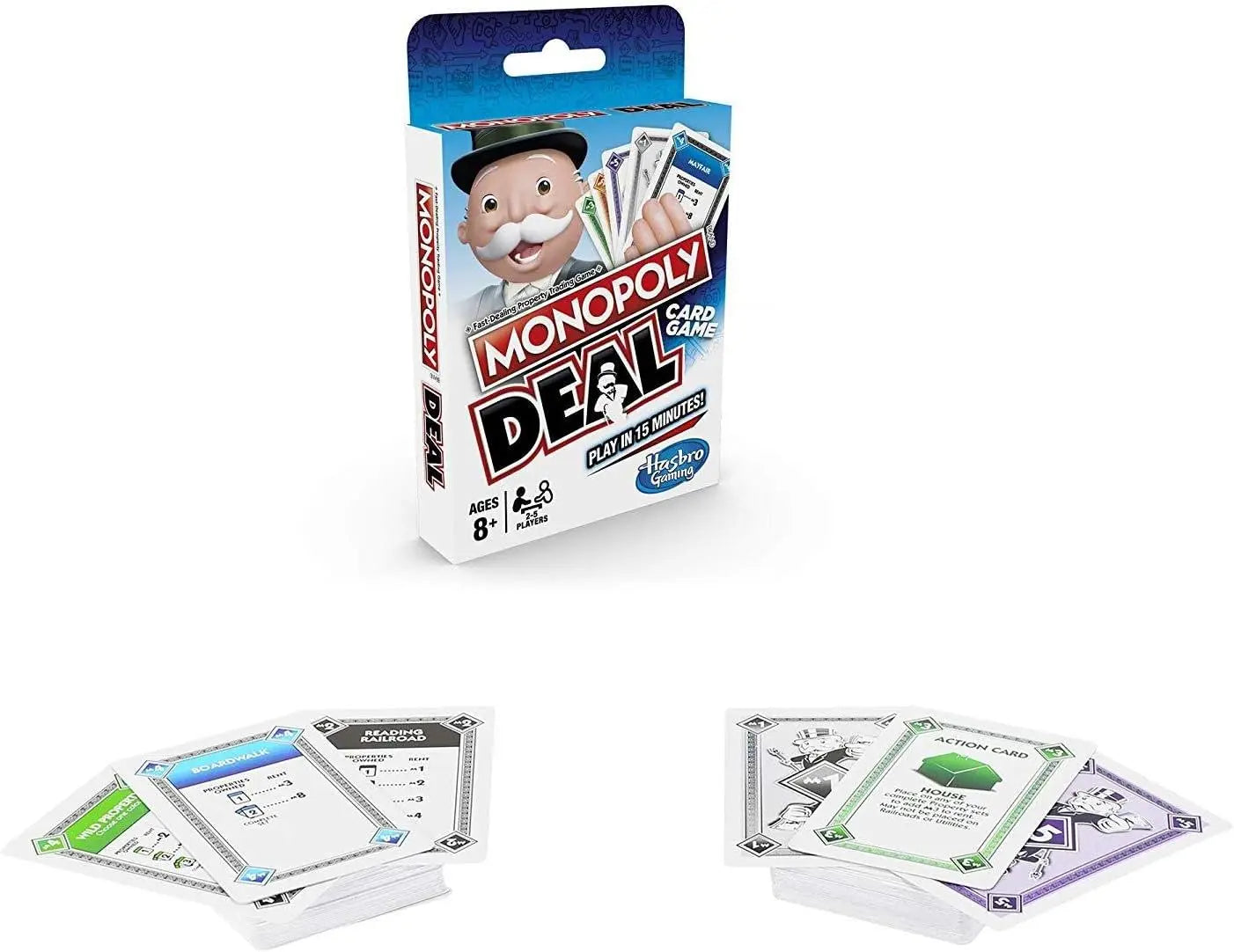Monopoly Deal Card Game English Version Quick-Playing Card Game for Battle Kids Board Game Puzzle Poker Christmas Birthday Gift