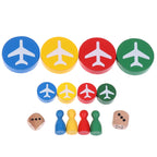 16 Chess Pieces + 1 Dice Flying Wooden Chess Pieces For Primary School Students Three-Dimensional Checkers For Games Accessories