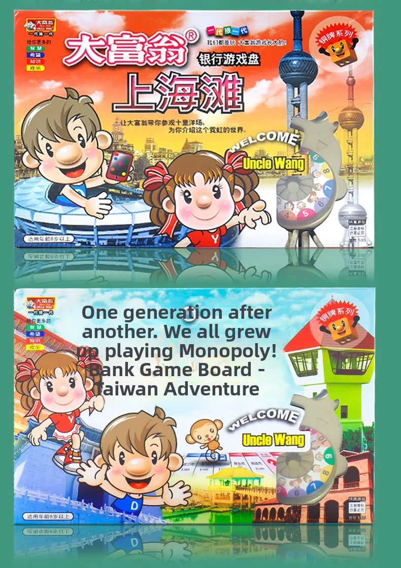 Monopoly Luxury Edition Classic Board Game World Tour for Adults Children's Gift Ideal for Fly Fun And Eonal Play