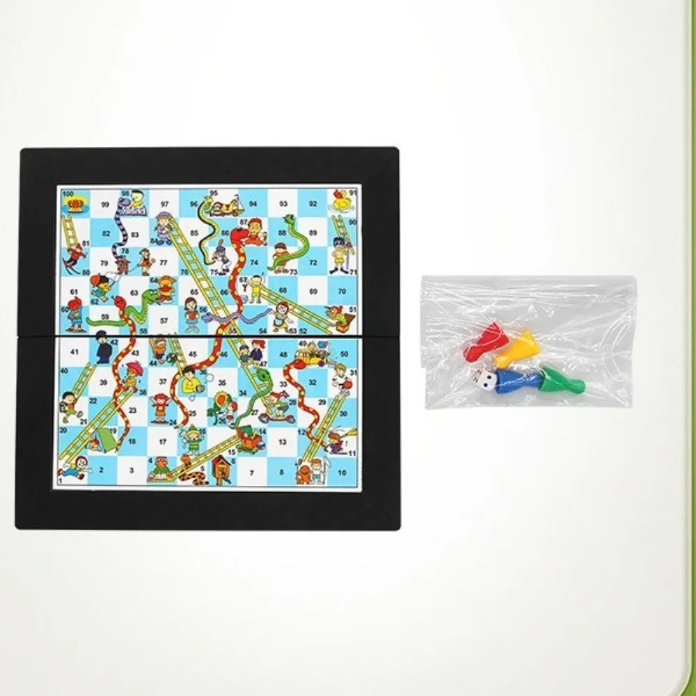 Classic Foldable Ludo Game Set Parent Child Interaction Strategy Game Flying Chess Board Game for Teens Kids