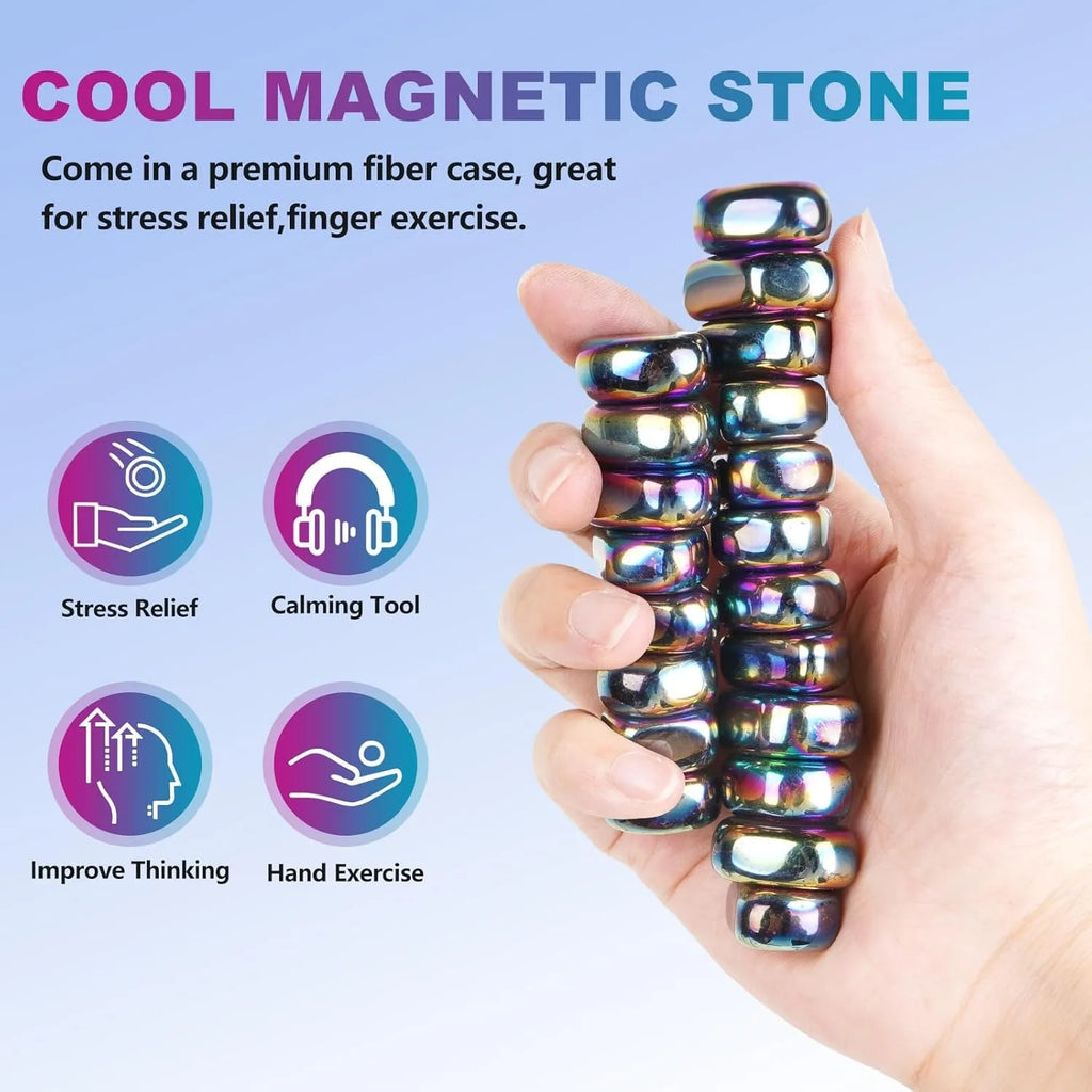 Magnet Chess Game Stones,Anti Stress Antistress Relief Fidget Toys Magnetic Stone for Adults ADHD Autism Fridge Sticker Desk EDC