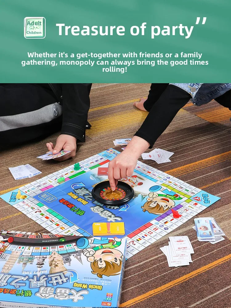 Monopoly Luxury Edition Classic Board Game World Tour for Adults Children's Gift Ideal for Fly Fun And Eonal Play