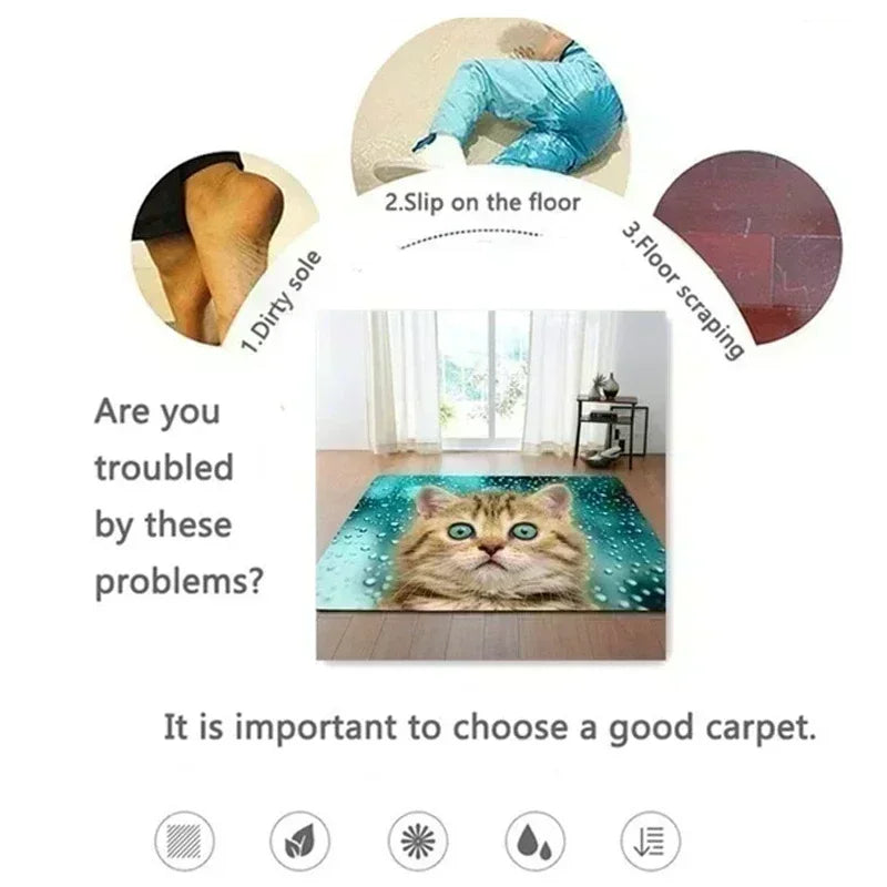 International Chess Flying Chess Carpet Kids Play Games Mat Child Carpet Area Rug Bedroom Living Room Floor Mat Non-Slip