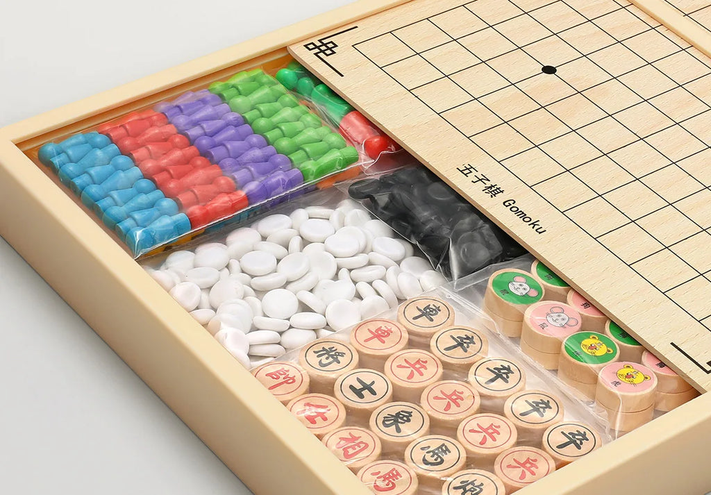 Gozi Chess Flying Chess Checkers Children's Edition Multi-function Chess Board Multi-in-One Chess Educational Toys Primary