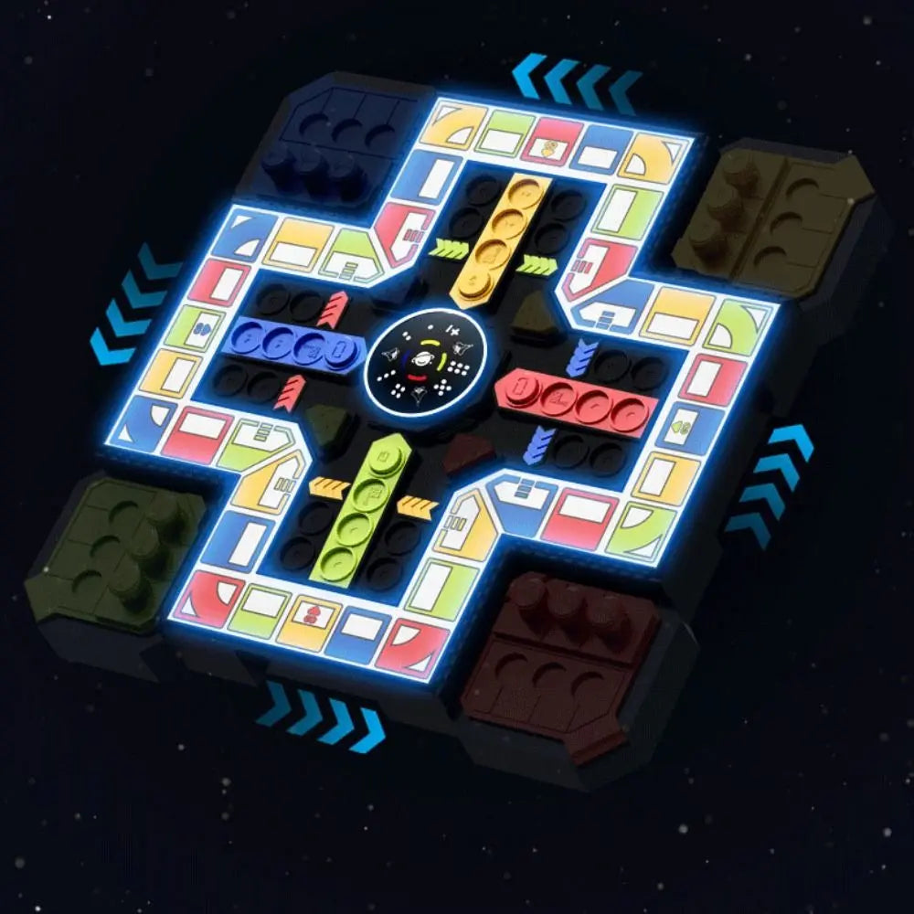 Multiplayers Flying Chess Board Game Educational Plastics Electronic Flying Chess Set Intelligent Checkers