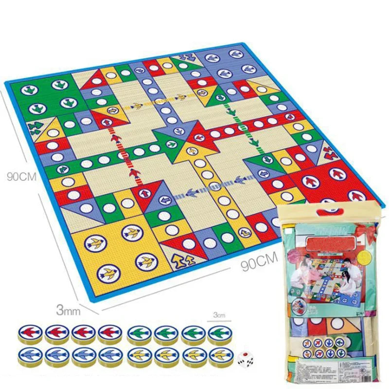 Carpet Flying Chess Children's Oversized Double-sided Checkers Adult Millionaire Game of Chess Educational Toy Table Game.