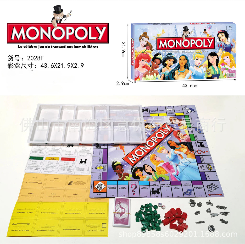 Hot French Monopoly World Tour Board Game Russian Cards