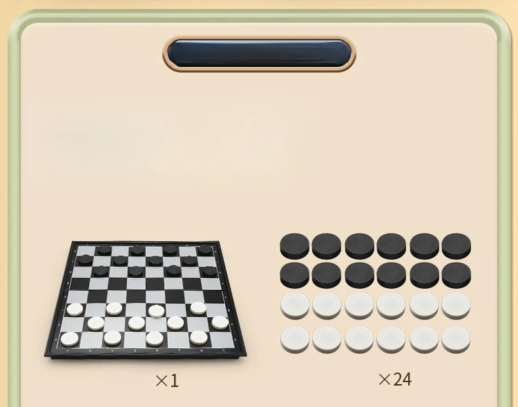 Magnetic 9-in-1 Board Game Table, Large Carpet, Flying Chess/Checkers/Chess/Snake/Backgammon/Quadruple/Tic-Tac-Toe, House Party