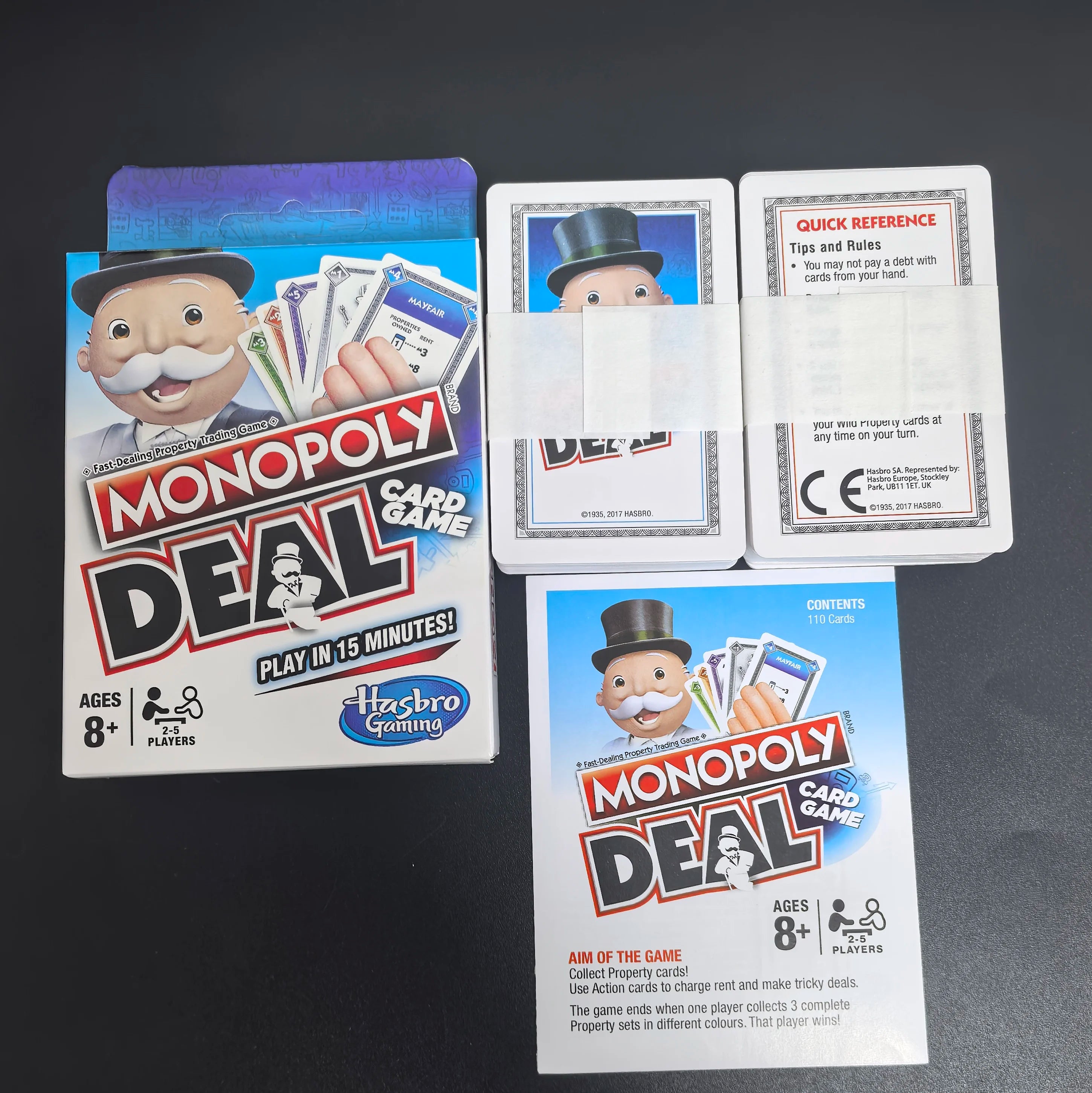 Monopoly Deal Card Game English Version Quick-Playing Card Game for Battle Kids Board Game Puzzle Poker Christmas Birthday Gift