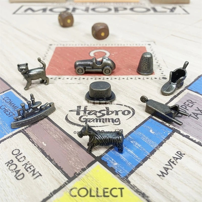 Hasbro Real Estate Tycoon Monopoly Rustic Series Monopoly Wooden Box Retro Collection Edition Board Game