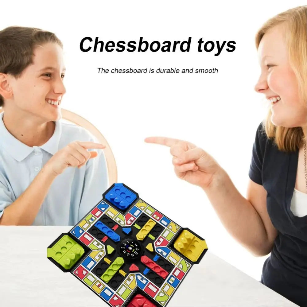 Multiplayers Flying Chess Board Game Educational Plastics Electronic Flying Chess Set Intelligent Checkers