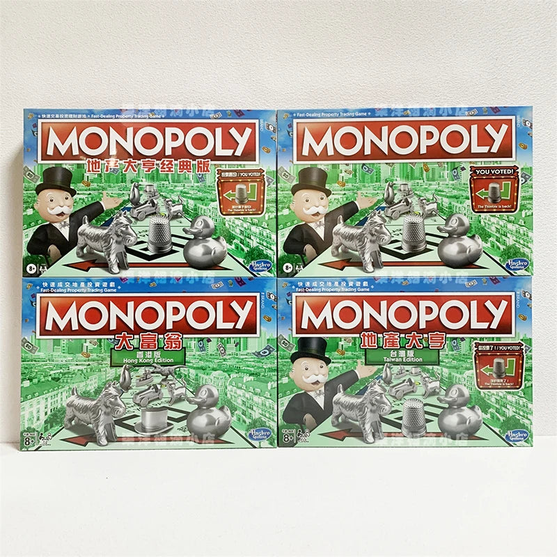 Hasbro Real Estate Tycoon Monopoly Monopoly Tabletop Game Classic Edition C1009 Ages 8 and Up 2-6 Players Entertainment