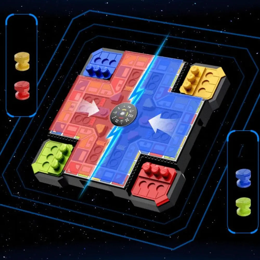 Multiplayers Flying Chess Board Game Educational Plastics Electronic Flying Chess Set Puzzle Portable Table Games Chess Toys