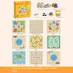 Gozi Chess Flying Chess Checkers Children's Edition Multi-function Chess Board Multi-in-One Chess Educational Toys Primary