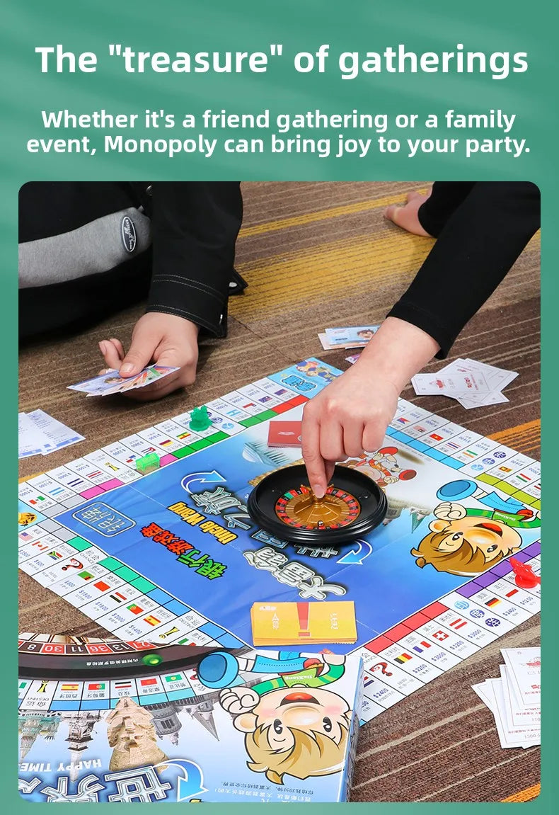 Monopoly Luxury Edition Classic Board Game World Tour for Adults Children's Gift Ideal for Fly Fun And Eonal Play