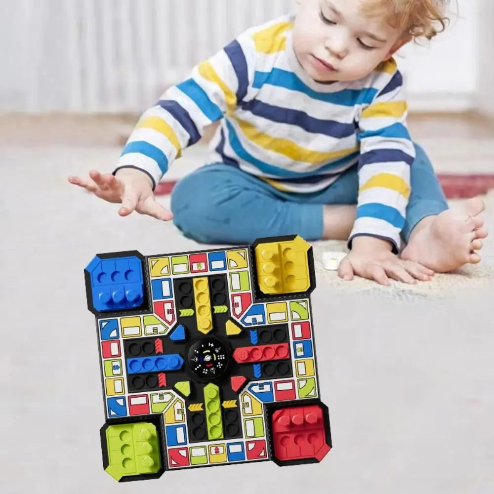 Multiplayers Flying Chess Board Game Educational Plastics Electronic Flying Chess Set Intelligent Checkers