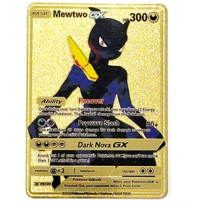 Anime Cartoon Pocket English Metal Card Mewtwo Vmax GX EX Series Arceus Charizard Raichu Collection Battle Cards Children's Gift