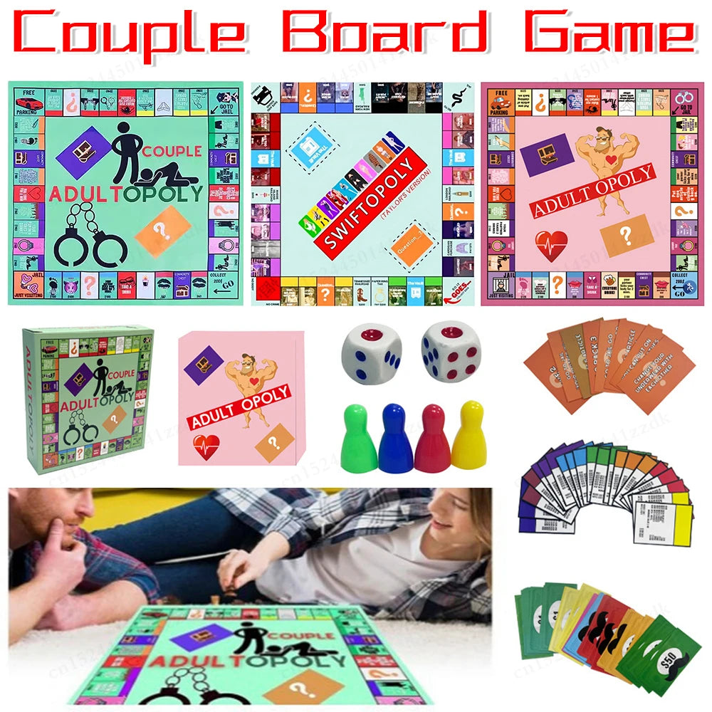 Board Games Adult Couple Game Night Monopoly Games Relationship Card Game Bedroom Games Drinking Party Game Collection for Husba