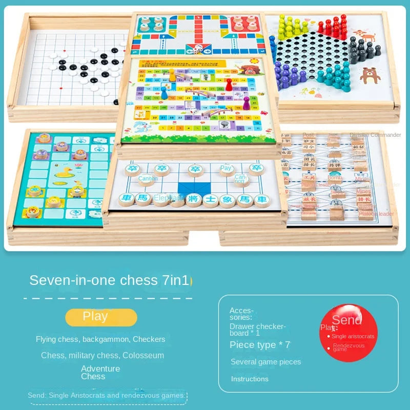 Large flying chess checkers and children's multi-function Gozi chess fighting beast chess army chess elementary school students