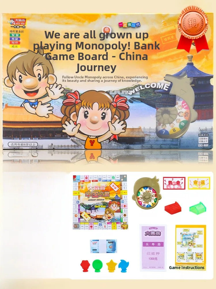 Monopoly Luxury Edition Classic Board Game World Tour for Adults Children's Gift Ideal for Fly Fun And Eonal Play