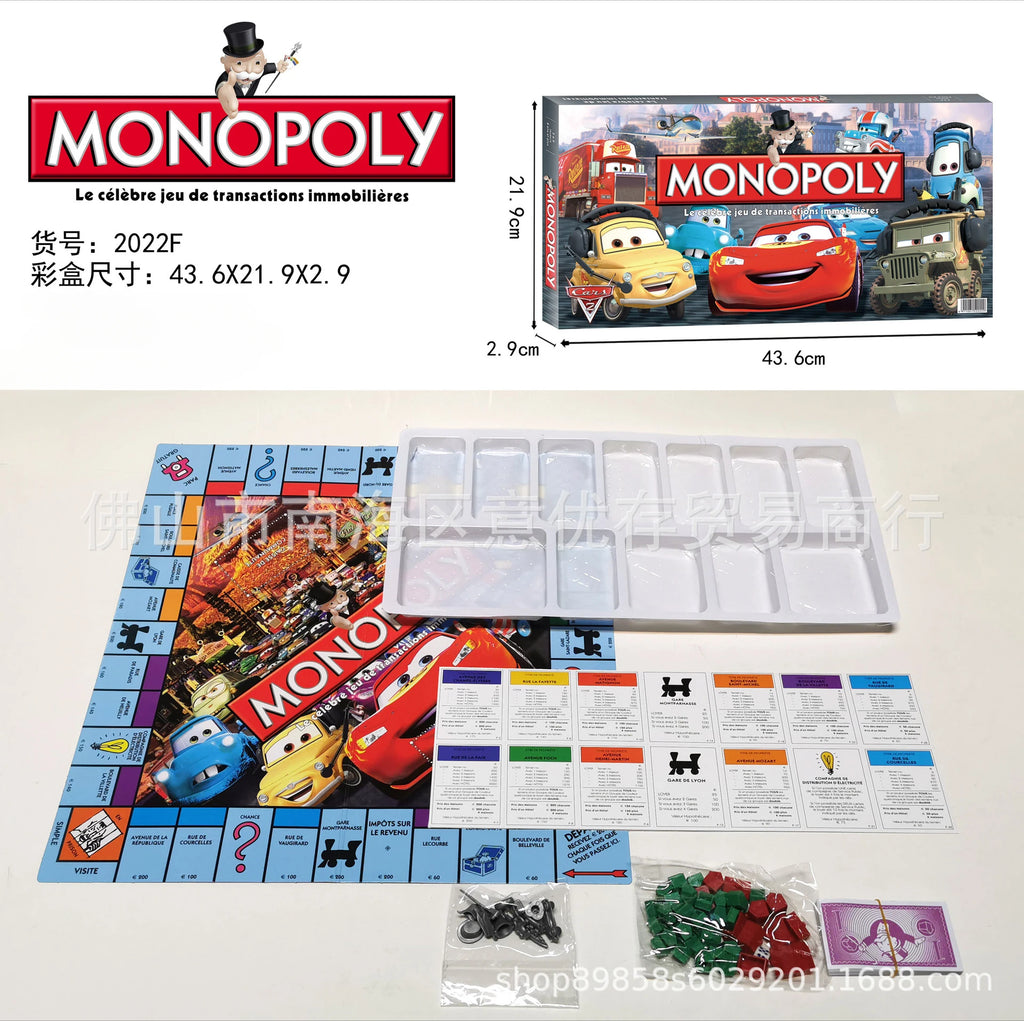 Hot French Monopoly World Tour Board Game Russian Cards