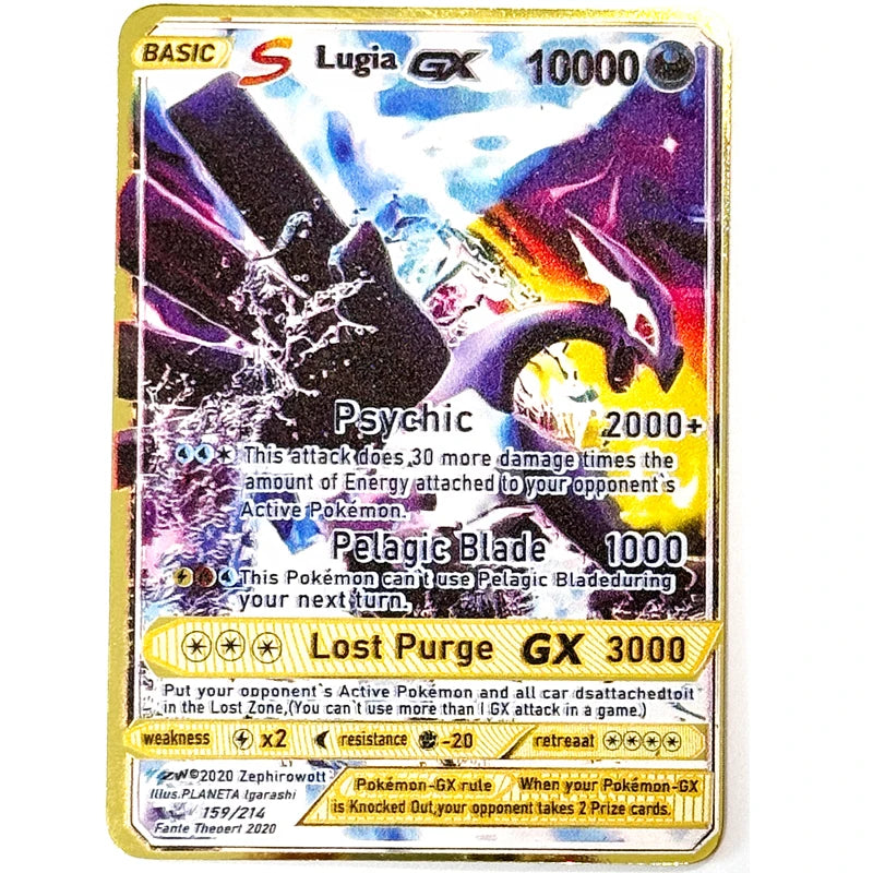 Anime Cartoon Pocket English Metal Card Mewtwo Vmax GX EX Series Arceus Charizard Raichu Collection Battle Cards Children's Gift