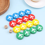 16 Chess Pieces + 1 Dice Flying Wooden Chess Pieces For Primary School Students Three-Dimensional Checkers For Games Accessories