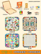 Wooden multi-functional chess board checkers flying chess Gozi chess multi-in-one board game parent-child interactive